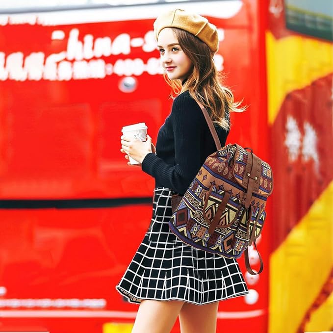 Batoh pro dívky a ženy Batohy s žakárovým potiskem pro ženy