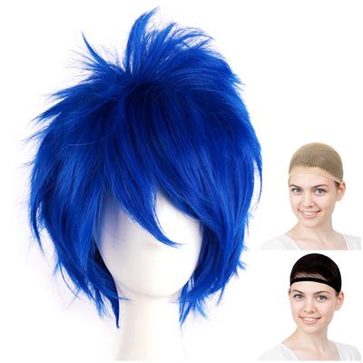 CaseEden Cosplay Wig, Premium Short, 30cm, Blue, WIG5530