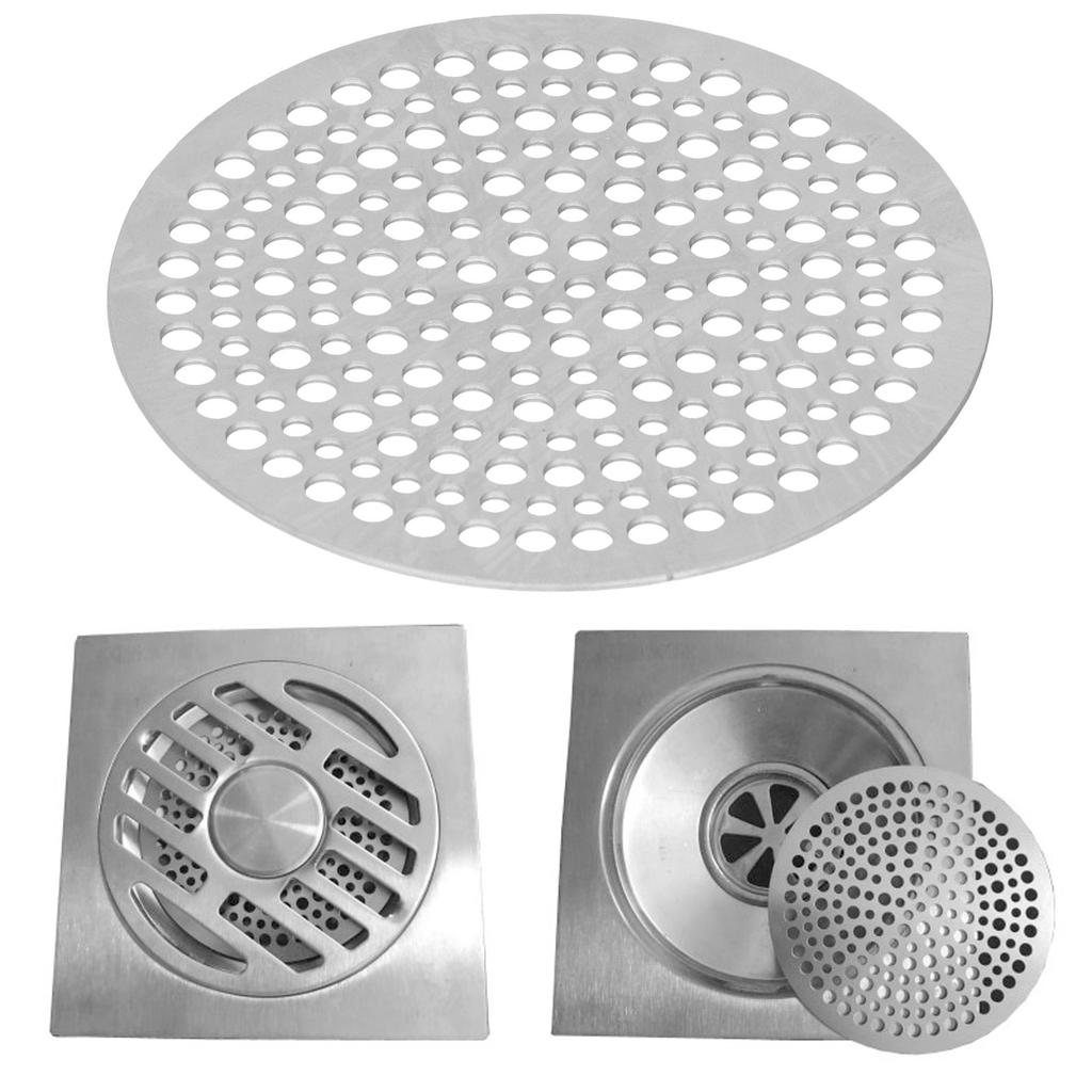 Floor Drain Filter Stainless Steel Round Drainage Shower Strainer Mesh Piece Anti Blocking(82mm )