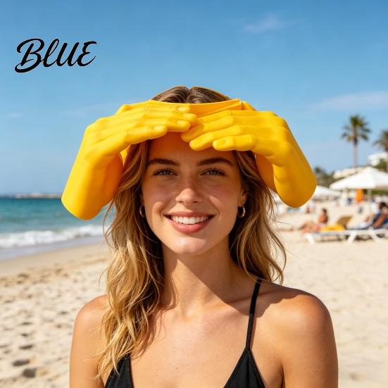 Stylish Sun Protection Hand Visor Hat Lightweight 3D Printed Hands-Free Shade Breathable for Face UV Palm-Shaped Cooling Outdoor