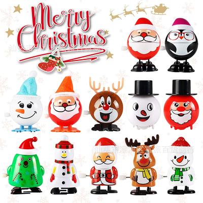 Christmas Spring Toy That Can Walk After Being Wound Up Santa Claus and Reindeer Spring Toy Children's Christmas Gift