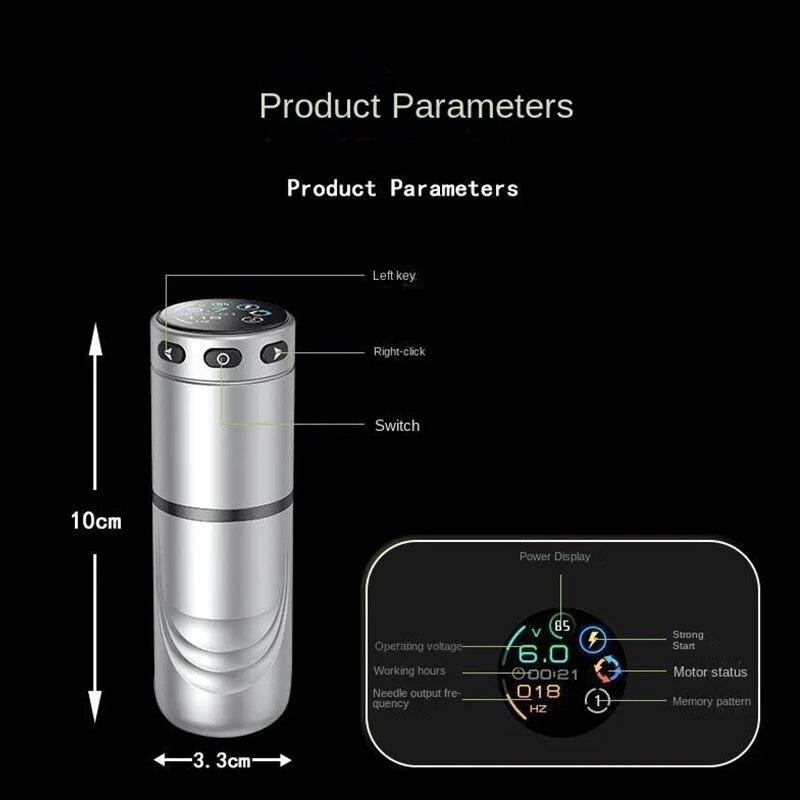 Короткая ручка для татуировки Роторная тату-машинка Беспроводной картридж Короткий — фото 8