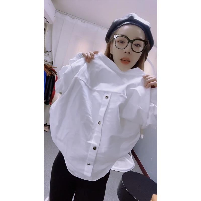 White Base Shirt for Women In Autumn and Winter Beautiful Shirt for Women Tops Slim Loose Long-sleeved T-shirt
