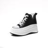 8556 White Shoes Women's 2025 Autumn New High-top Sports and Leisure Shoes Board Shoes Fashion Versatile Women's Shoes Genuine