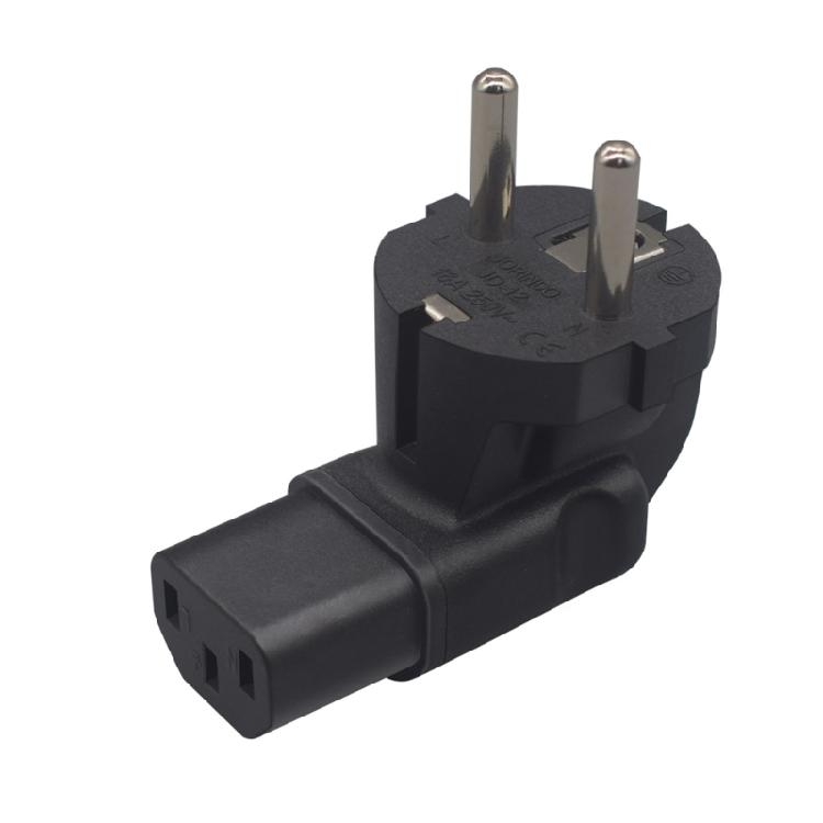 IEC 2Pin Male to 3Pin Female IECC13 to EU4.8 Europe Power Plug Adapter Converter
