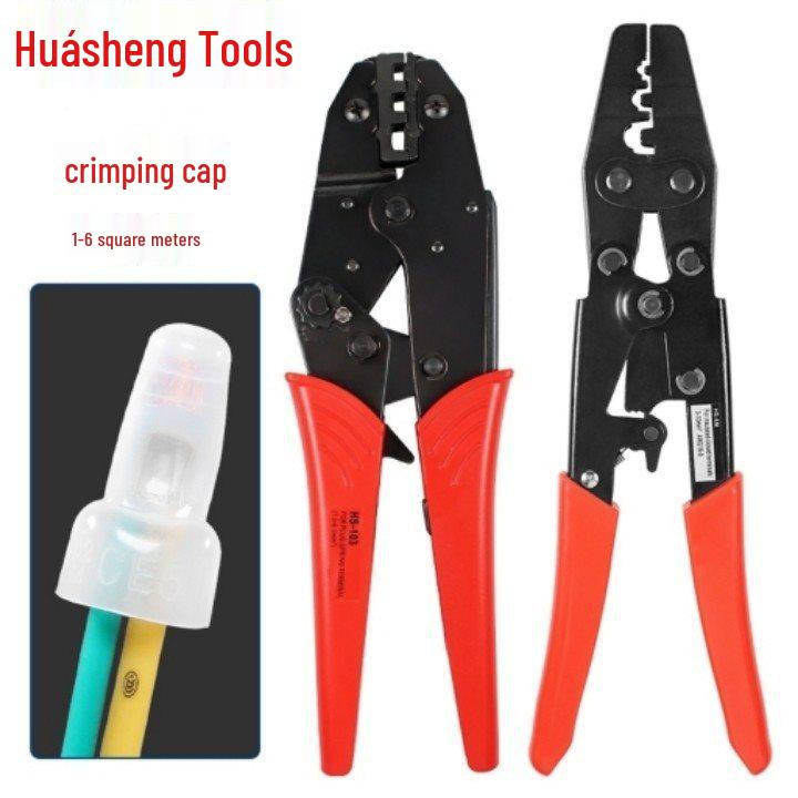 Ratchet Wire Crimping Pliers with Nipple Terminal and Insulated Plastic Terminal CE-1X-2X-5X