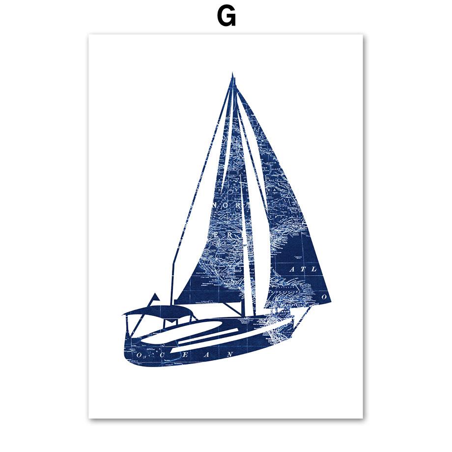 World Map Hot Air Balloon Sailboat Compass Retro Wall Art Nordic Posters Painting Cartoon Pictures Kids Room Decor Canvas Prints