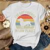 Cute Dachshund I've Got Friends In Low Places Printed T-Shirts Women Short Sleeve Funny Round Neck Tee Shirt Tops