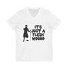 Its Just a Flesh Wound V-Neck | Silhouette Black Knight V-neck Shirt