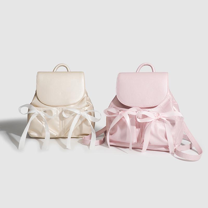 Moda letnia 2024 Słodki plecak sportowy do baletu z kokardą dla kobiet i dziewcząt