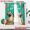 2pcs, 2D FLAT PRINTING Curtains (Without Rod) PugPartyTime(1) Modern Curtains Polyester Easy Install Curtains Holiday for