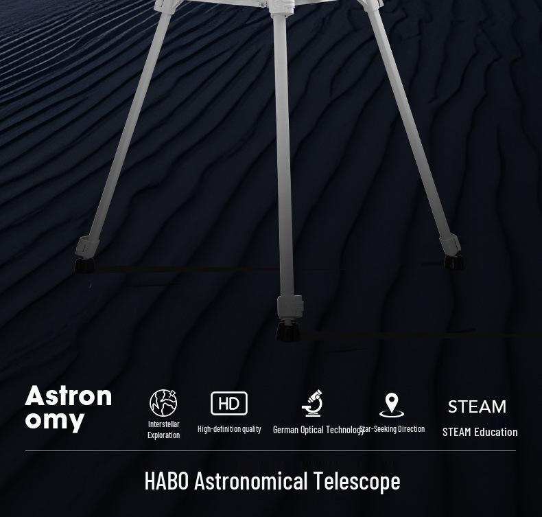 Pro Astronomical Telescope: HD, High Magnification, Large Aperture for Stargazing and Moon Observation; Electronic Eyepiece for Photos and Videos.