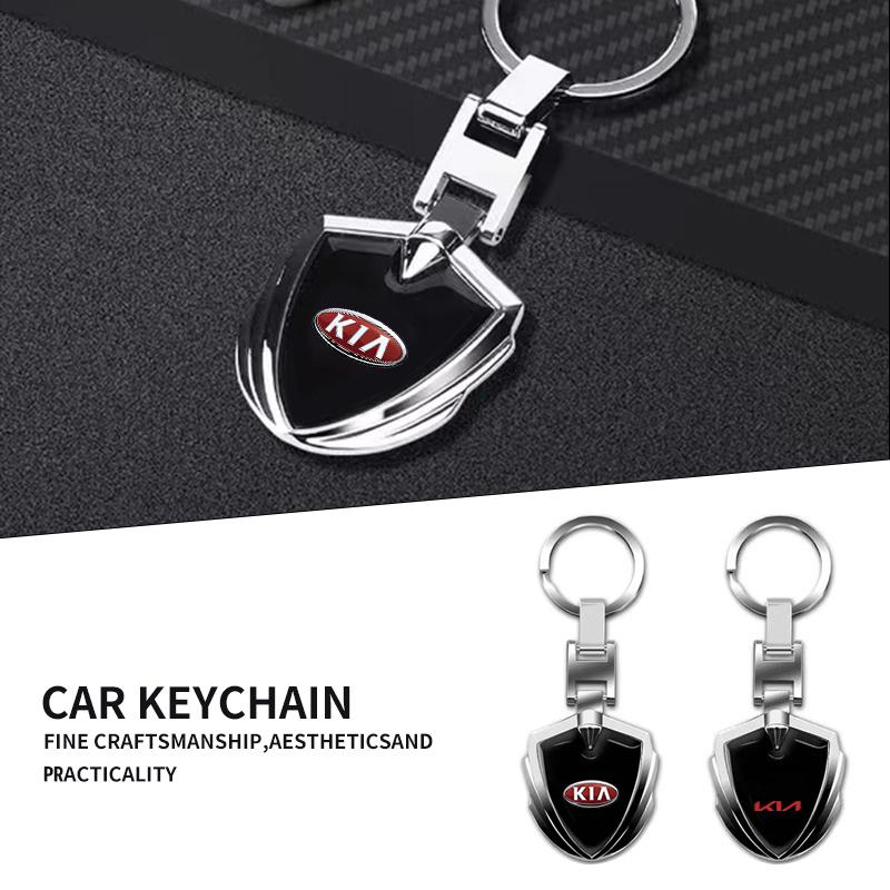1Pcs Fashion 3D Metal Key Rings Car Logo Emblems Keychain Accessories For KIA Ceed Sportage Rio K5 Optima Cerato Proceed Venga Sedona Forte