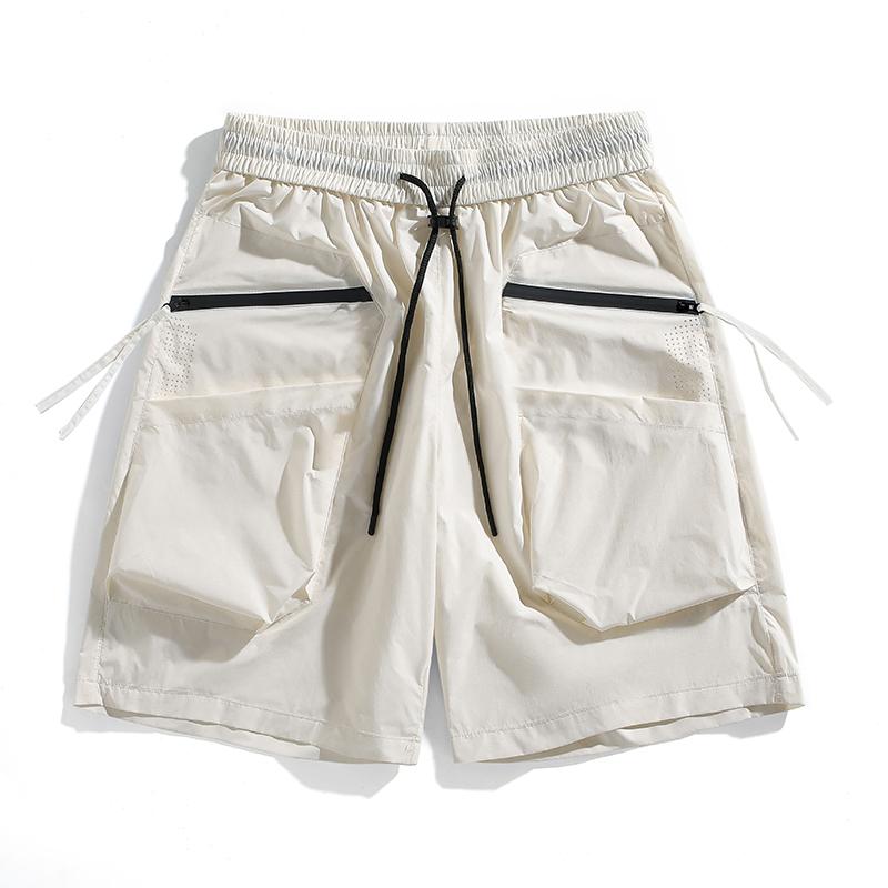 Men's Cargo Shorts, Loose Straight Casual Sports Ice Silk Shorts, Versatile Five-quarter Pants