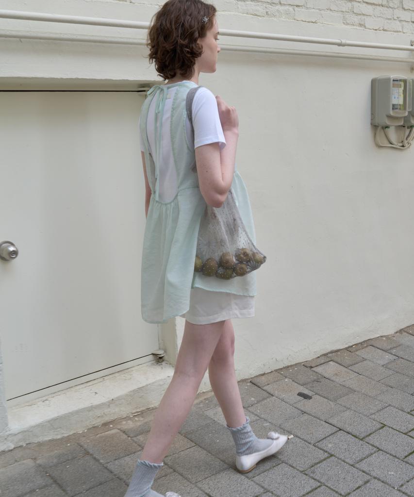 MA JOURNEE Sheer Lace Organza Dress_Mint