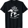 Great Lakes Always Fresh Sometimes Frozen Michigan Wisconsin T-Shirt
