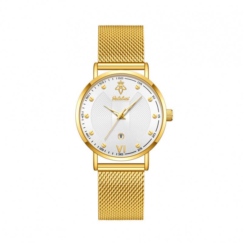 Yalalusi Luxury Dw Watch Mesh Strap Women'S Watch Couple Watch Calendar Quartz Watch Light Luxury Waterproof Ladies Watch