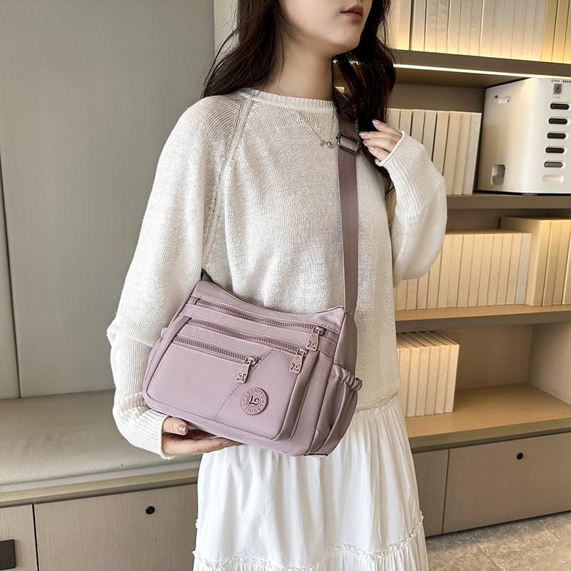Waterproof Nylon Multi-layer Ladies Crossbody Bag Casual Shoulder Bag for Middle-aged and Elderly Women Large Capacity Bag