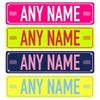 Personalisierter 2D-Flachguss-Straßenschild | 15,75×3,94\ Benutzerdefinierter Name & Nachricht | Mehrfarbige Wanddekoration für jede Szene