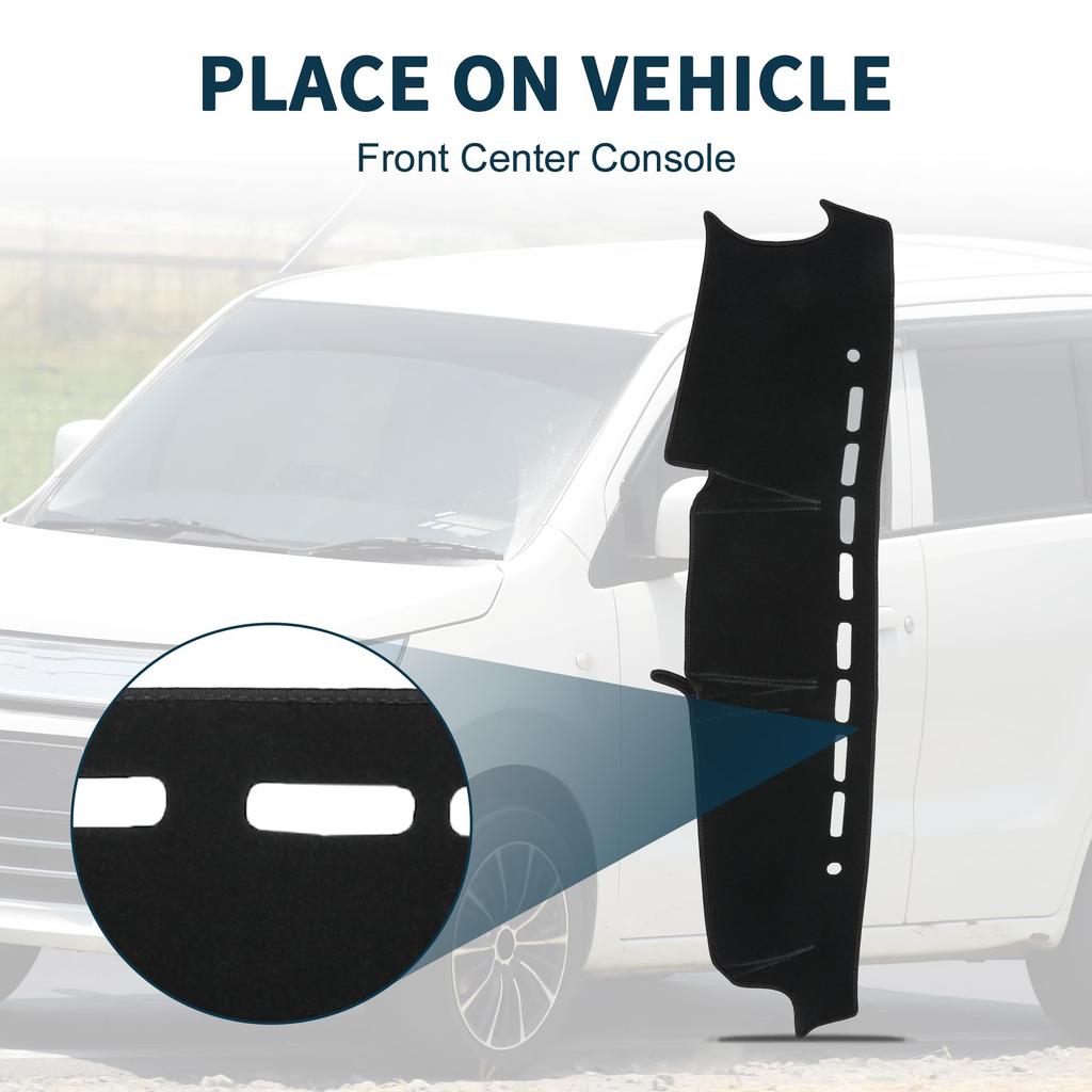 TUCKBOLD Compatible with Suzuki Jimny Dashboard Foldable Center Console Dashboard Black with 1 Set JB64/JB74 Mat, Cover, Stickers,