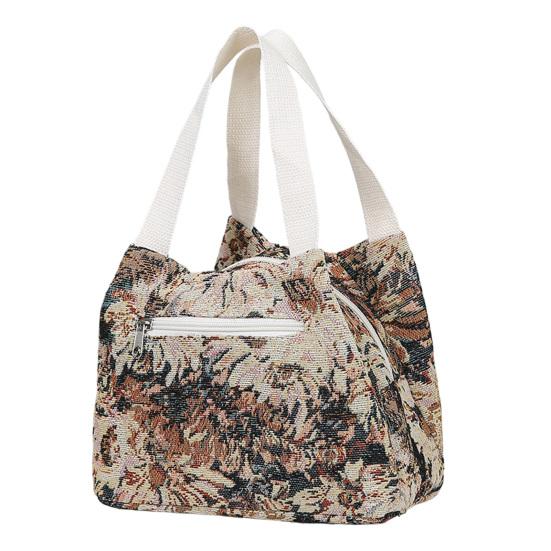 Waterproof Lunch Bag Floral Stylish Portable Lunch Lunch Tote Box Carrier D