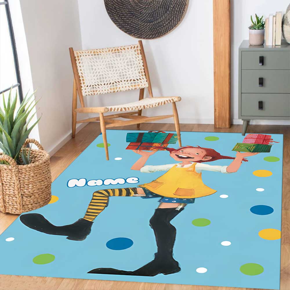 Pipi Customize your name rug, office chair cushion, home bedroom living room gift.