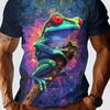 3D Printed Fashion Tree Frog Graphic T Shirt For Men Animal Pattern Tees Summer Casual Unisex Short Sleeve Tops Street T-Shirts