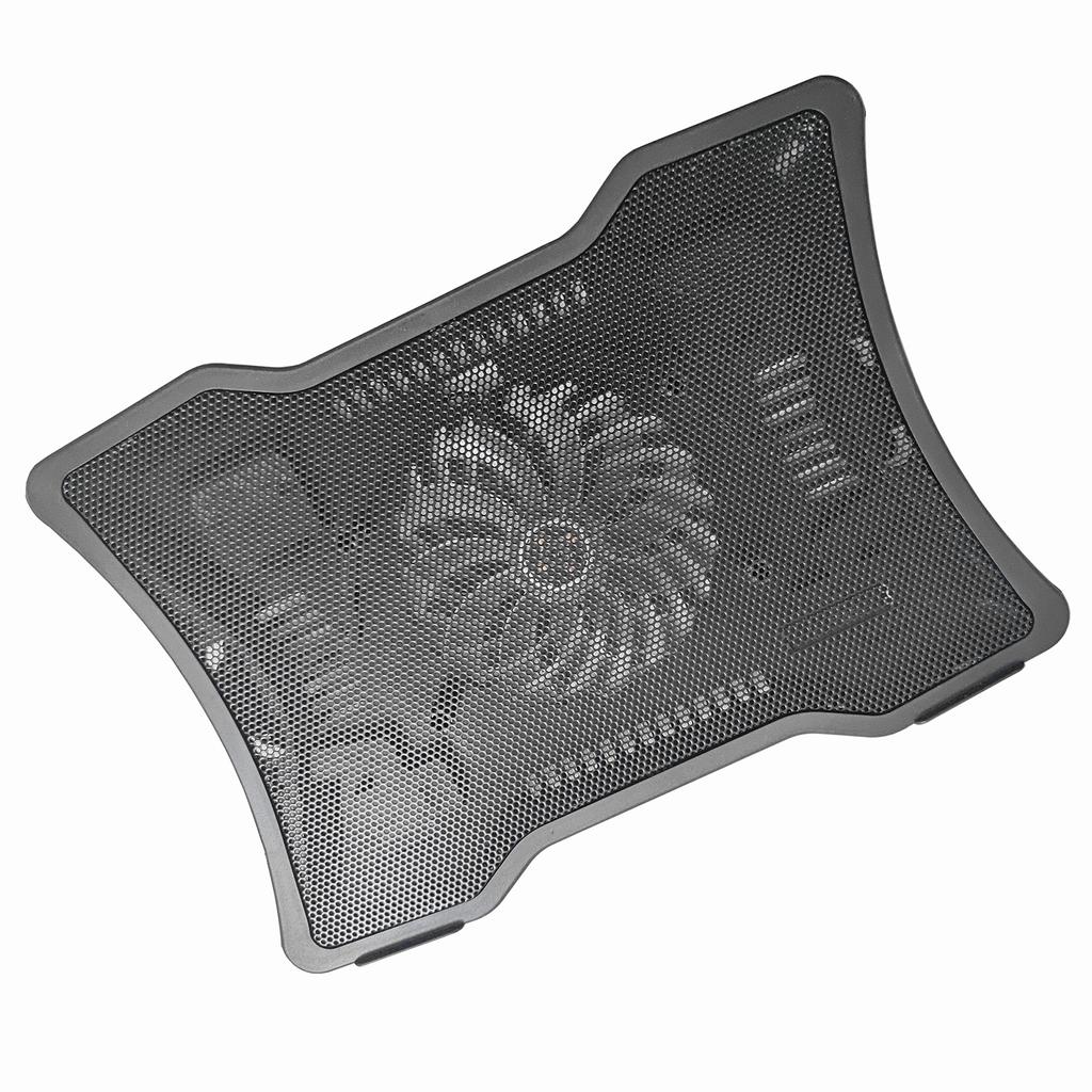 Refrigerador portátil para laptop Base de resfriamento de laptop com ventilador único Design Suporte para duas portas USB de baixo ruído