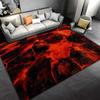 Giant 3D Volcano Magma Theme Rug Fiery Lava-Inspired Carpet for Bedroom Living Space Non-Slip Floor Mat Kids’ Playroom Doormat