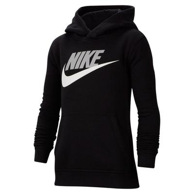 Nike Sportswear Club Fleece Pullover Hoodie Black/Light Smoke Grey Kids Streetwear CJ7861-011