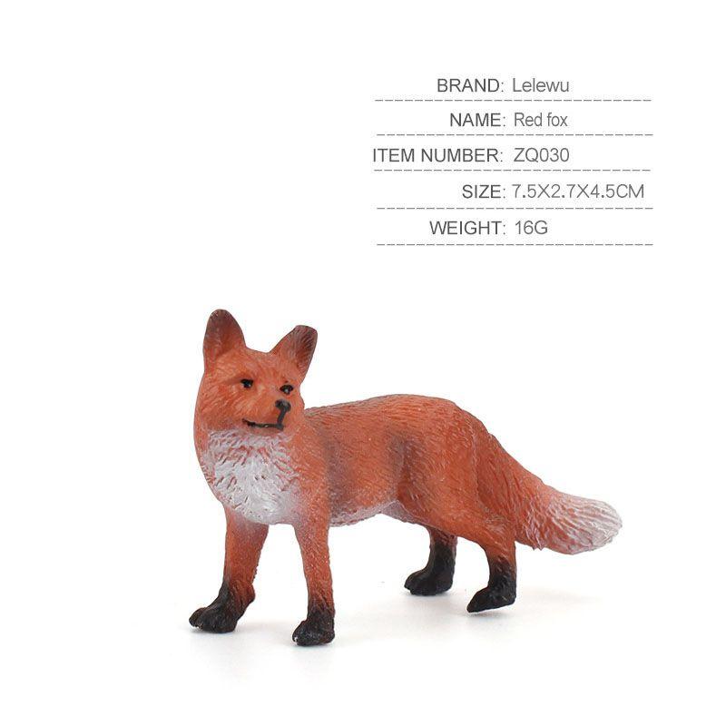 Hand-painted Simulation Of Animal Reindeer Squirrel Red Fox Model Set For Collectors