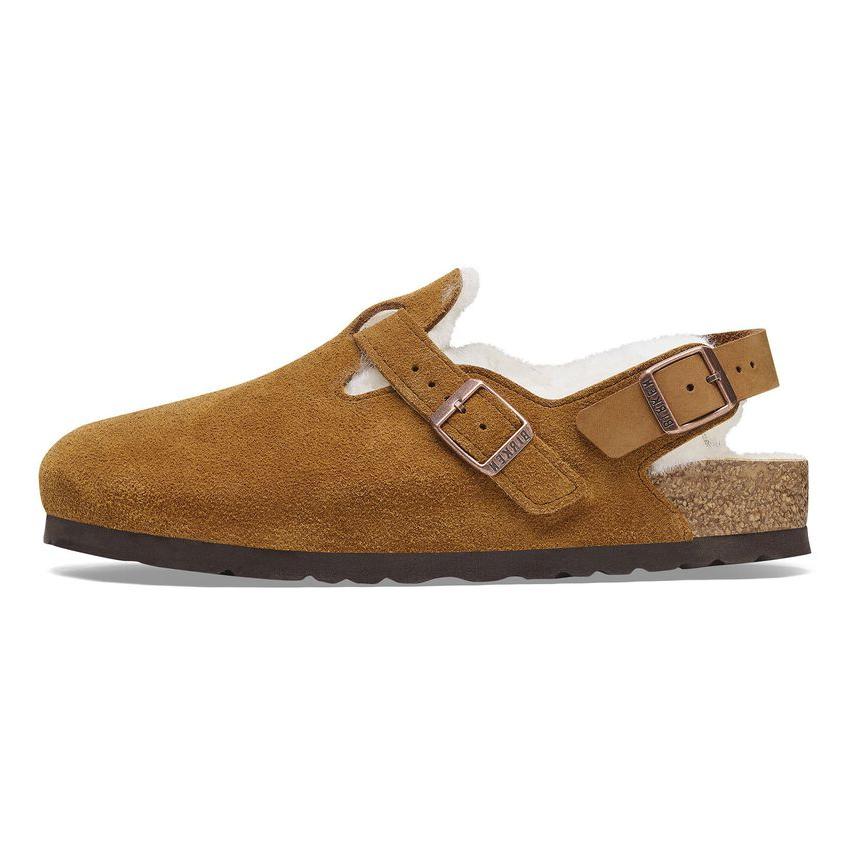 Birkenstock Tokio Shearling Suede Round Toe