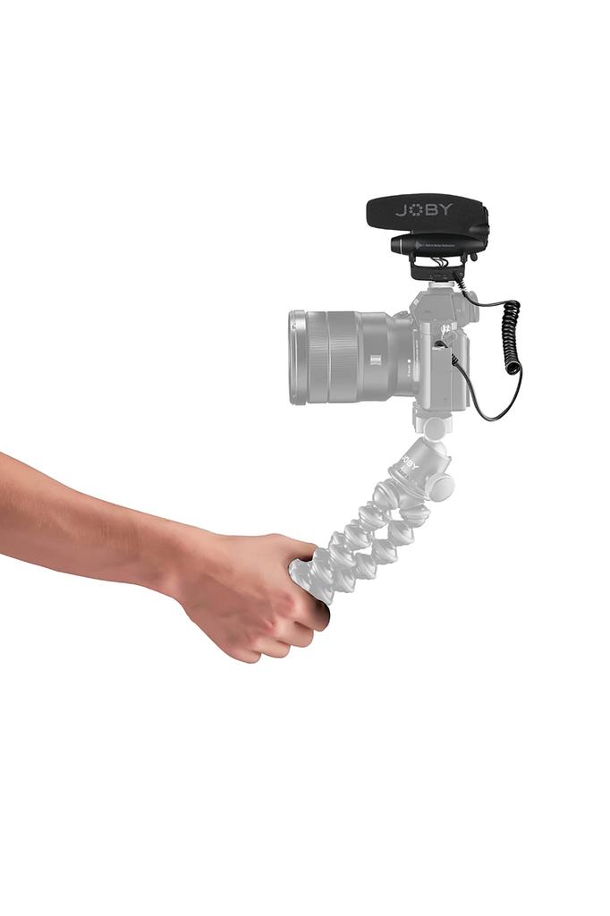 Joby WAVO PRO On-Camera Shotgun Microphone for YouTubers and Vloggers with Noise Reduction, SafeTrack Mode, and App for Audio Level Monitoring and