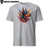 Lebendiges Dobermann Hund Kurzarm Unisex T-Shirt Herren Damen Tees Top | Buntes Design Größen S-3XL