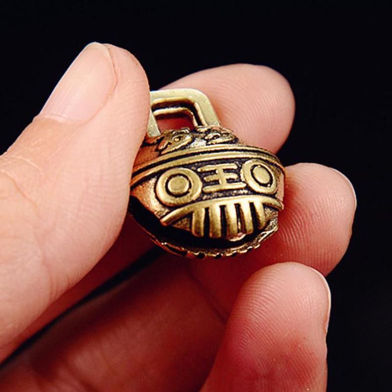Lucky Keychain Bell Pendant Car Ornament Pendant Brass Tigerhead Bell Pendant