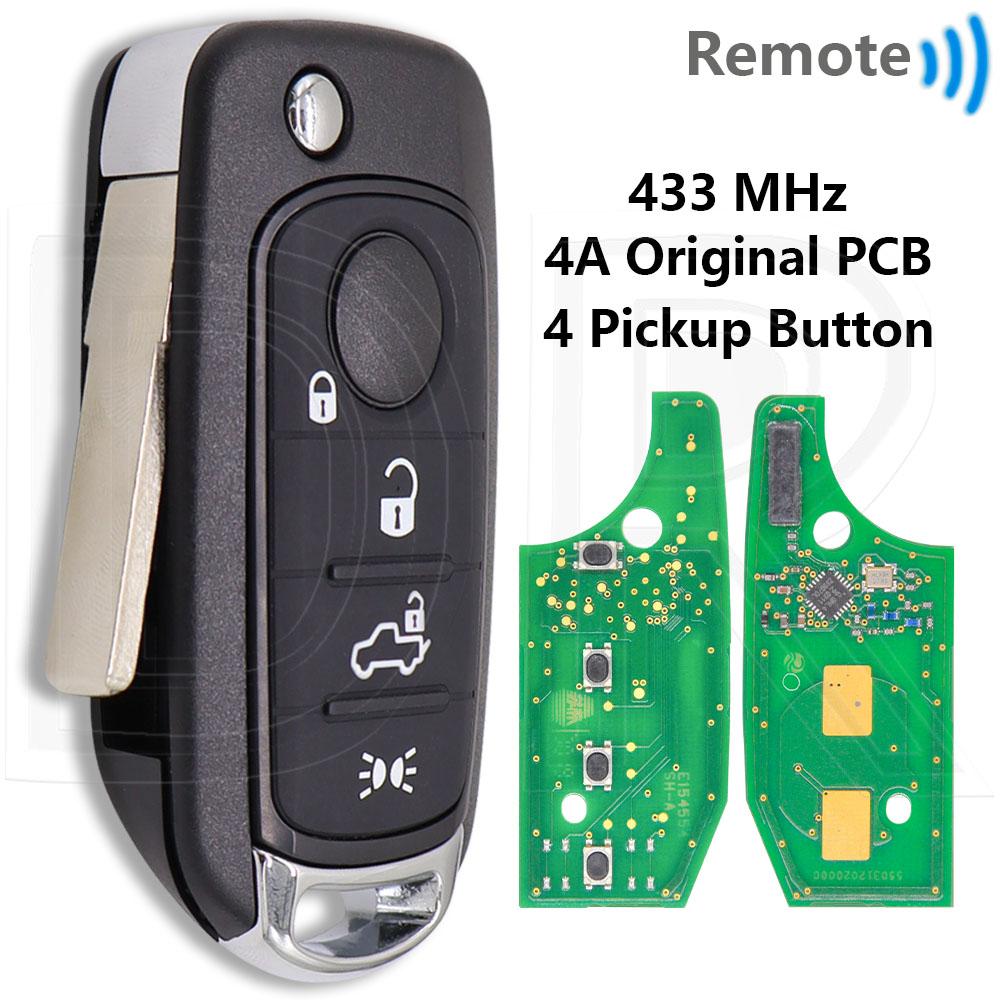 Great 2ADPXFI5AM433TX MQB48/4A Chip 433MHz SIP22 Flip Car Remote Control Key For Fiat 500X Egea Tipo Toro Crono 2016 2017 2018