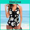 Womens With Strap Shoulder Swimsuit Small Daisy Print Bikini Short Tank Top Swimsuit