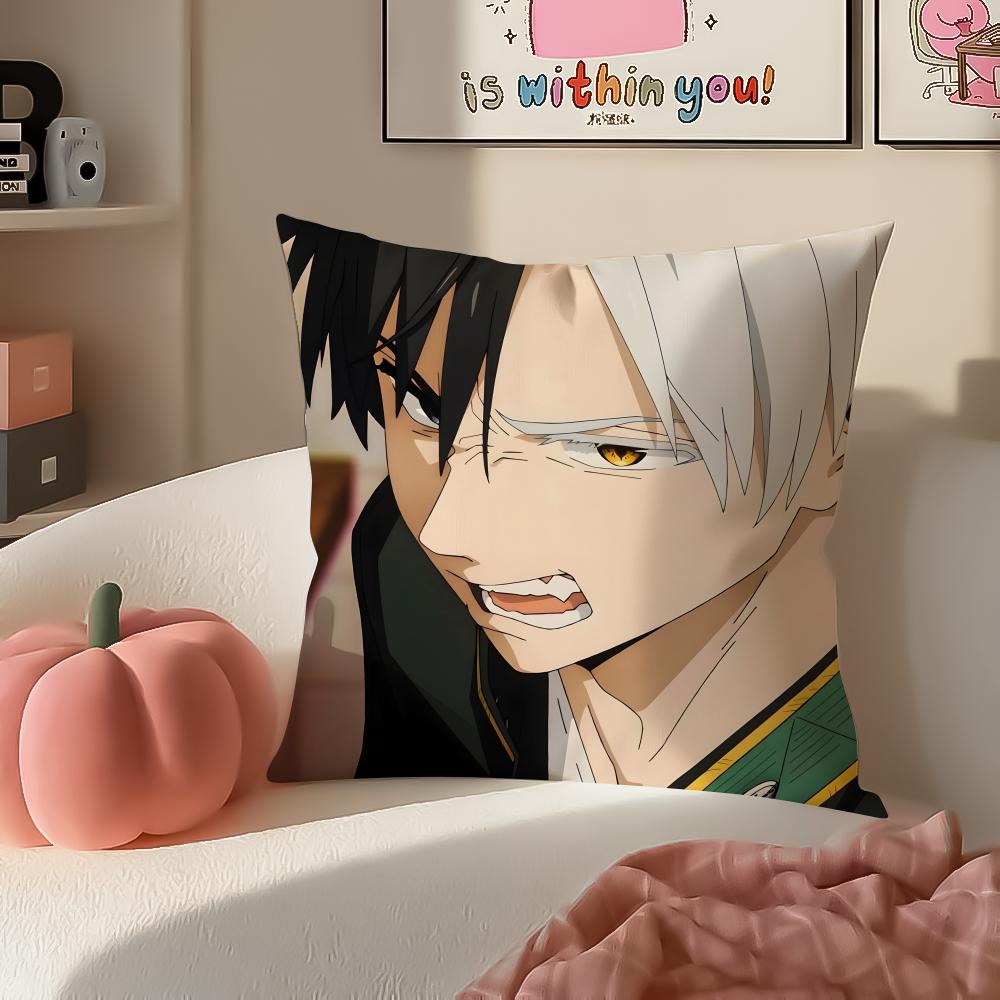 Anime energetic WWind BBreaker Cushion Cover Pillowcase Short Plush Invisible zipper Room Sofa Cushion Cover