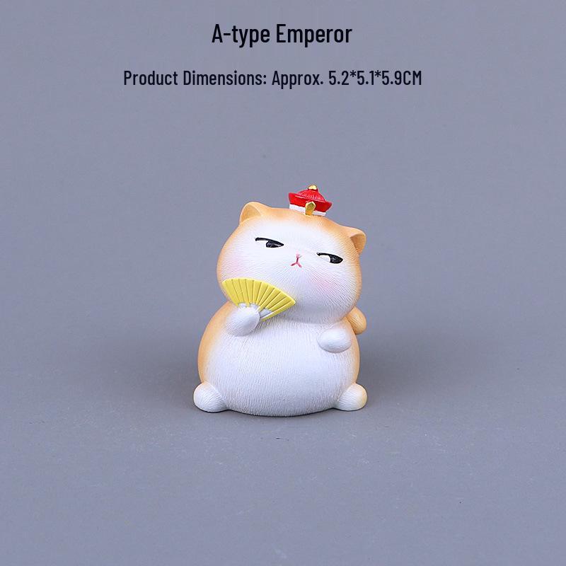 Forbidden City Cat Figurines: Cultural Creative Desk Decor, Beijing Souvenir & Birthday Gift