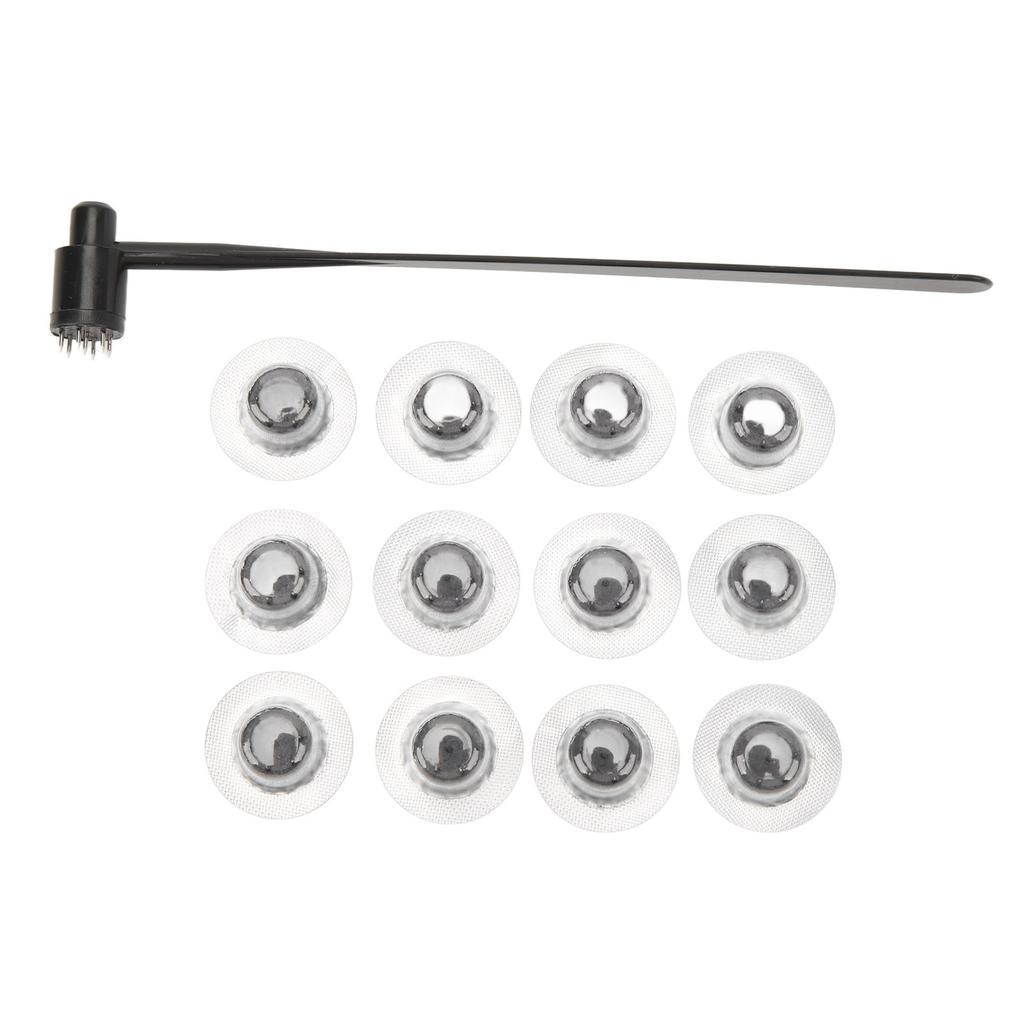 Seven Star Needle Hammer Stainless Steel Plum Blossom Dermal Hammer with 12 Replace Heads