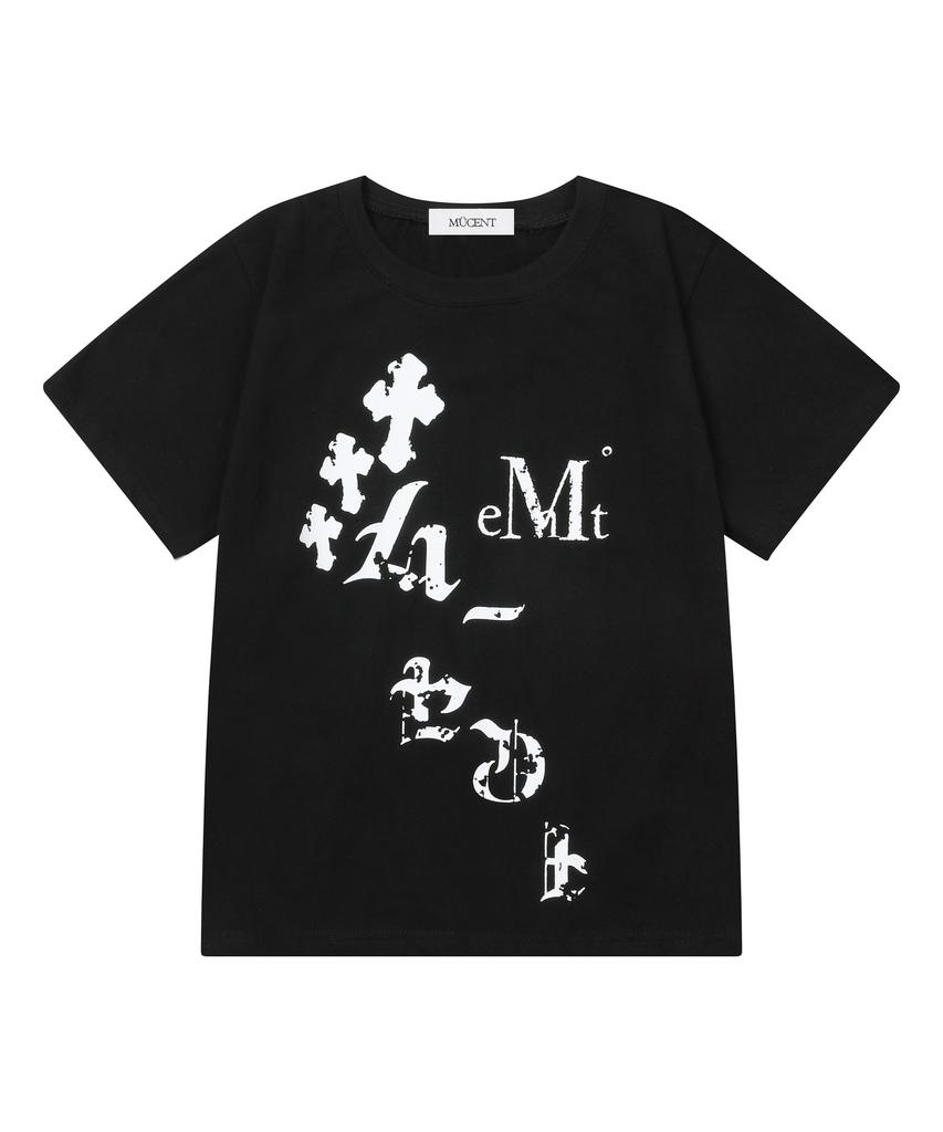 MUCENT Noje Cross Crack Logo Short Sleeve Tee
