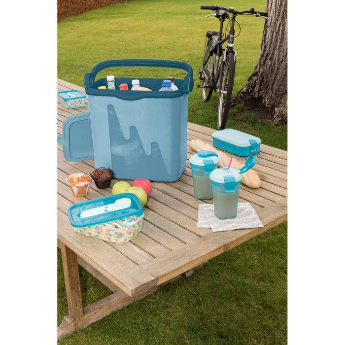 Glacière de voyage - CURVER - rechargeable - capacité 20L - bleu clair - polypropylène