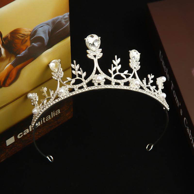 Bride's Crown Headwear  Princess's Crown Crystal Headband Piano Performance Fashion Show Accessories  Birthday Hair Accessories for Women