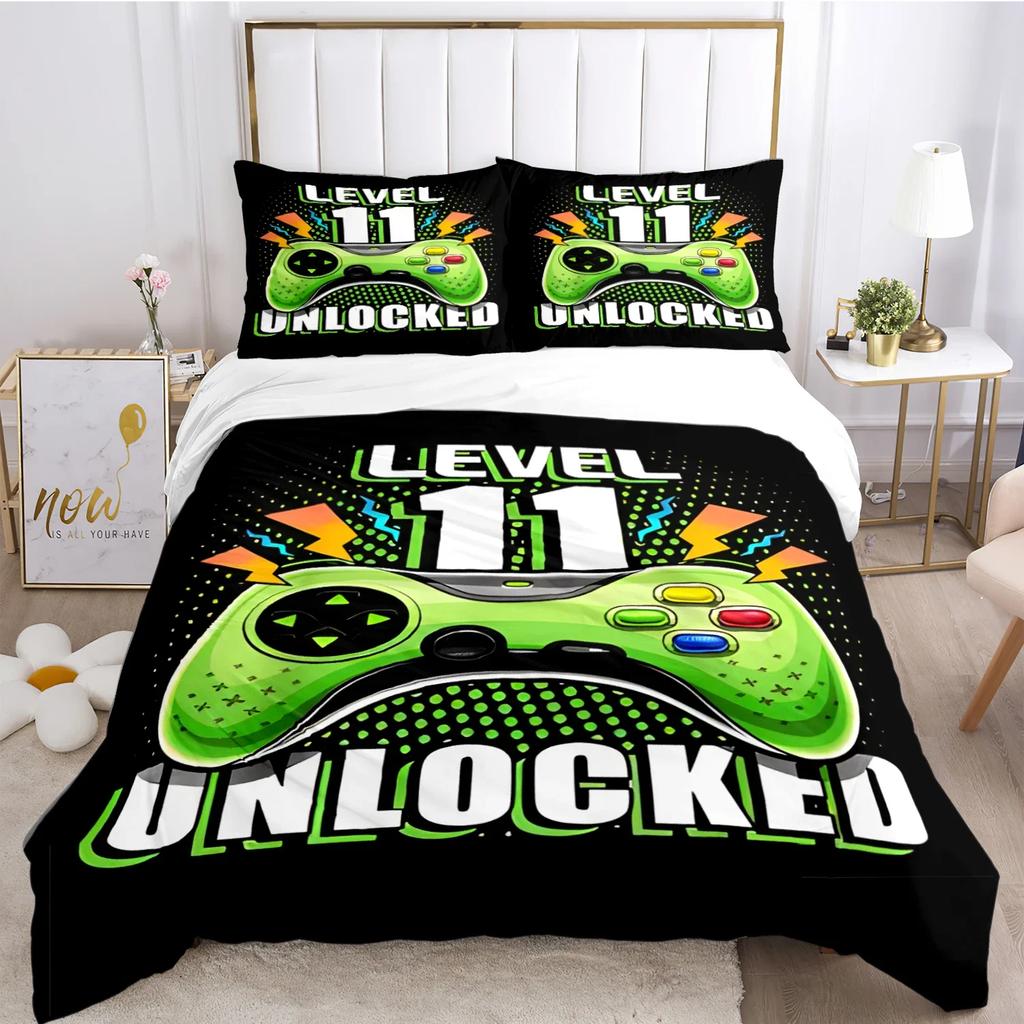 Gamer Game Controller Duvet Cover Comforter Bedding sets Soft Quilt Cover and Pillowcases for Teens Boy Single/Double/Queen/King