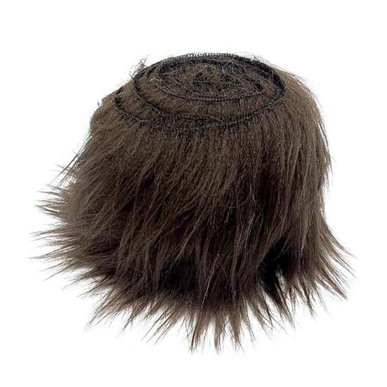 Fuzzy Kunstfellstreifen 5ft Zotteliger Plüschstoff Vorgeschnittener Streifen Flauschiger Nicht-Haarender Pelzstreifen für Zwergpuppenbärte Hutedges DIY-Bastelarbeiten Weihnachtsdeko