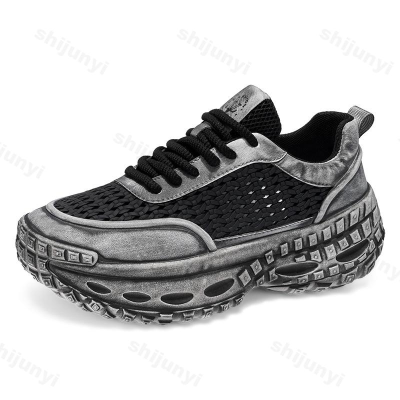 Fashion Men's Fashion Trend Casual Thick Soled Sport Shoes 2025 Spring New Mesh Breathable Versatile Comfortable Low Top Chunky sneakers