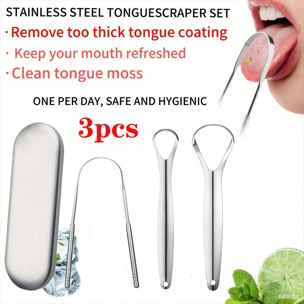 

Stainless Steel Material Tongue Scraper,Keep Breath Fresh,Clean Tongue, Bad Breath, 6pcs Combination Set,Dental mirror,toothpick