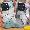 Geometrisches Muster für OnePlus Nord 3 5 6T 7 Pro 8 12 10T Reno8 Lite 5G 10R Nord N30 Hartschale Tempered Glass Handyhülle Schwarz