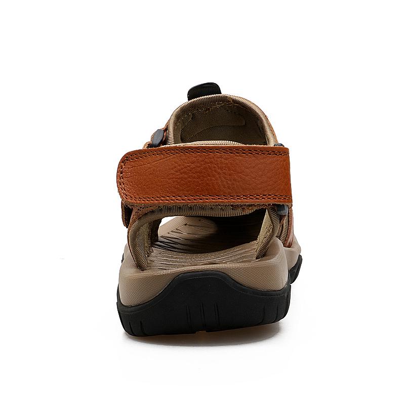 Summer Men's Sandals Women Beach Casual Shoes Handmade Thick Sole Closed Toe Aqua Shoes for Hiking Fishing