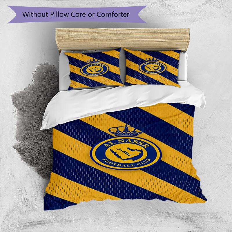 3pcs Football Team (27) Design Cover Set - HD Printed Bedding with 1 Cover and 2 Pillowcases - Perfect for Home and Dorm Decor
